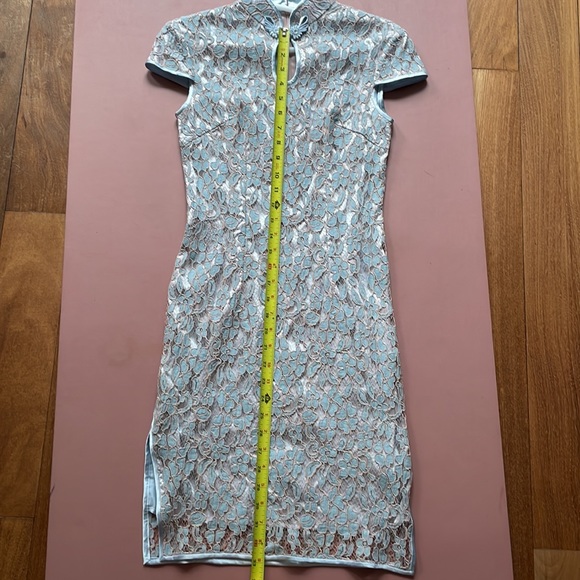Pale blue lace qipao - Picture 7 of 7